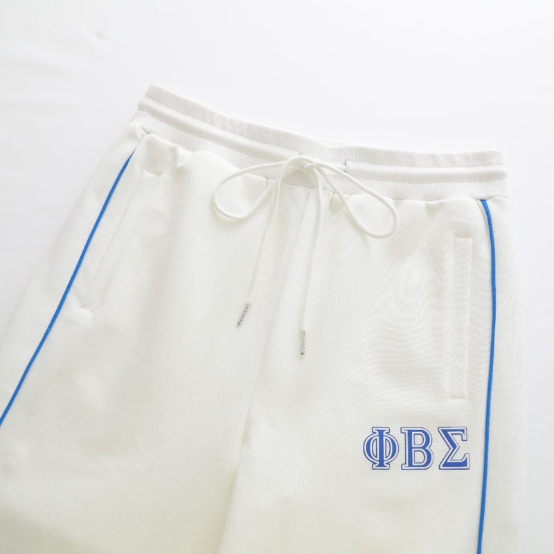 Sigma White Tech Fleece Joggers Royal Trim