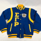 SGRho Wool and Leather Letterman Jacket