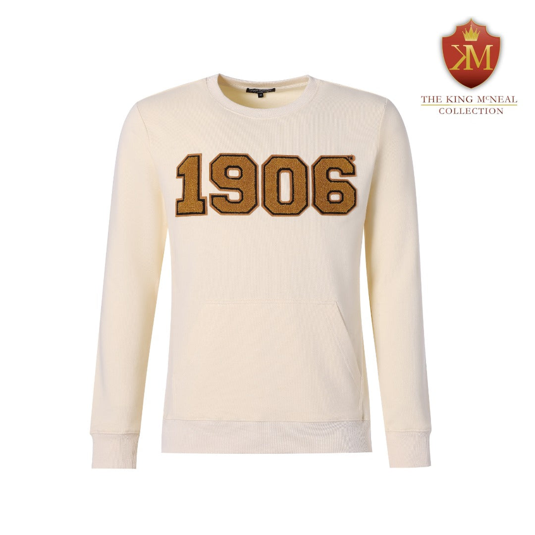 Alpha 1906 Neutral Chenille Pocket Crewneck