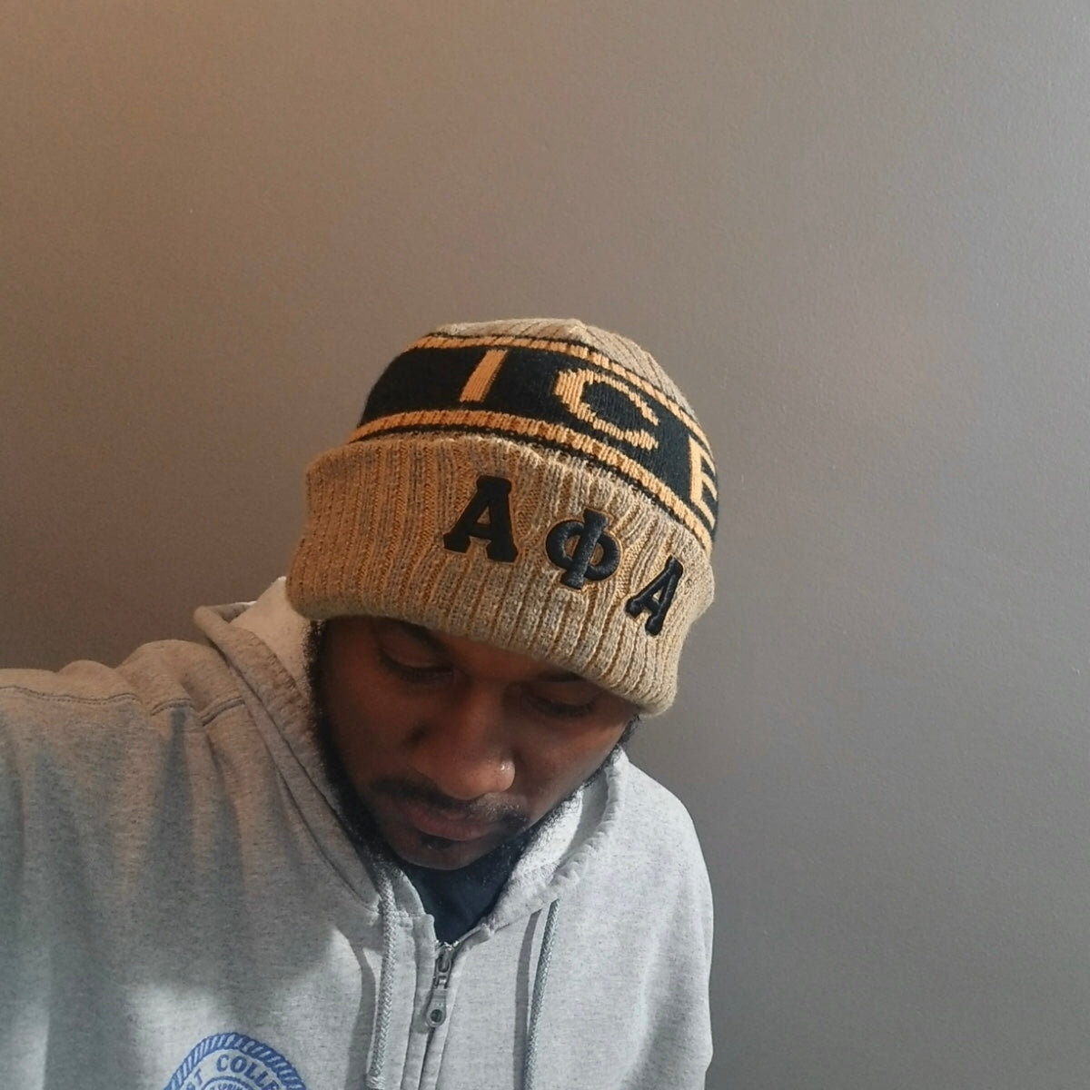 Alpha Grey Beanie Hat