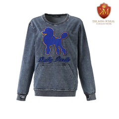 SGRho Chenille Poodle Denim Pocket Crewneck