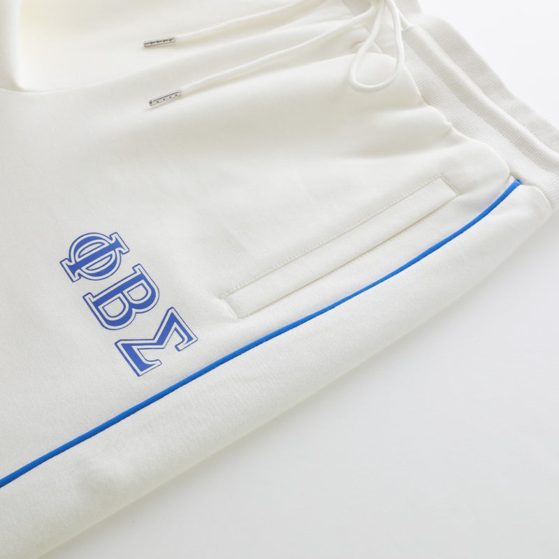 Sigma White Tech Fleece Joggers Royal Trim