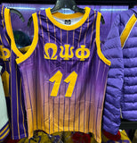 Omega Pinstripe Faded Basketball Jersey