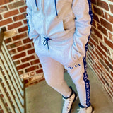 Zeta Grey Tapered Sweatsuit Joggers (Unisex Size)