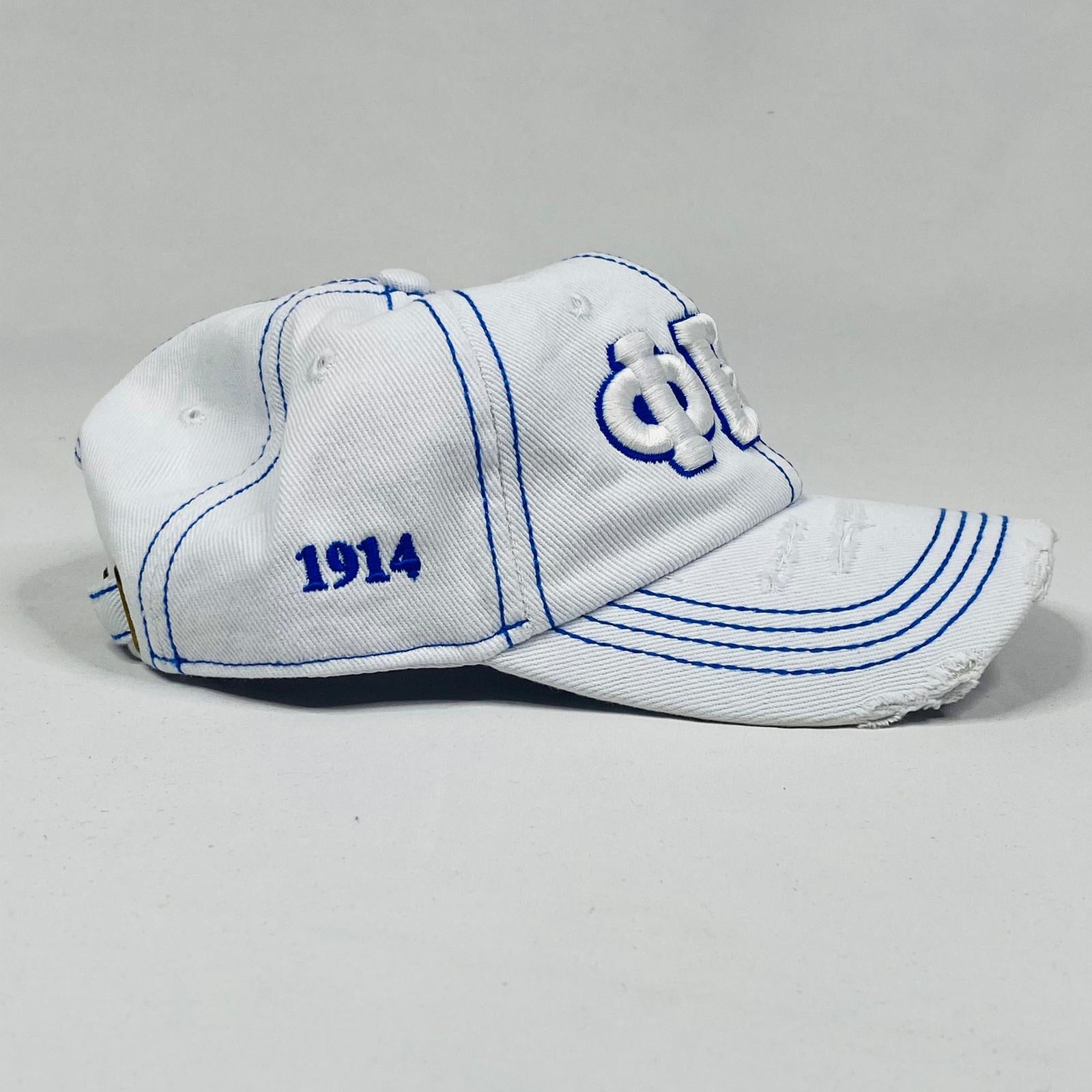 PBS White Denim dad hat