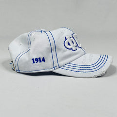 PBS White Denim dad hat
