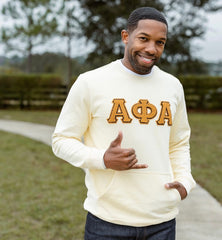 Alpha Neutral Chenille Pocket Crewneck