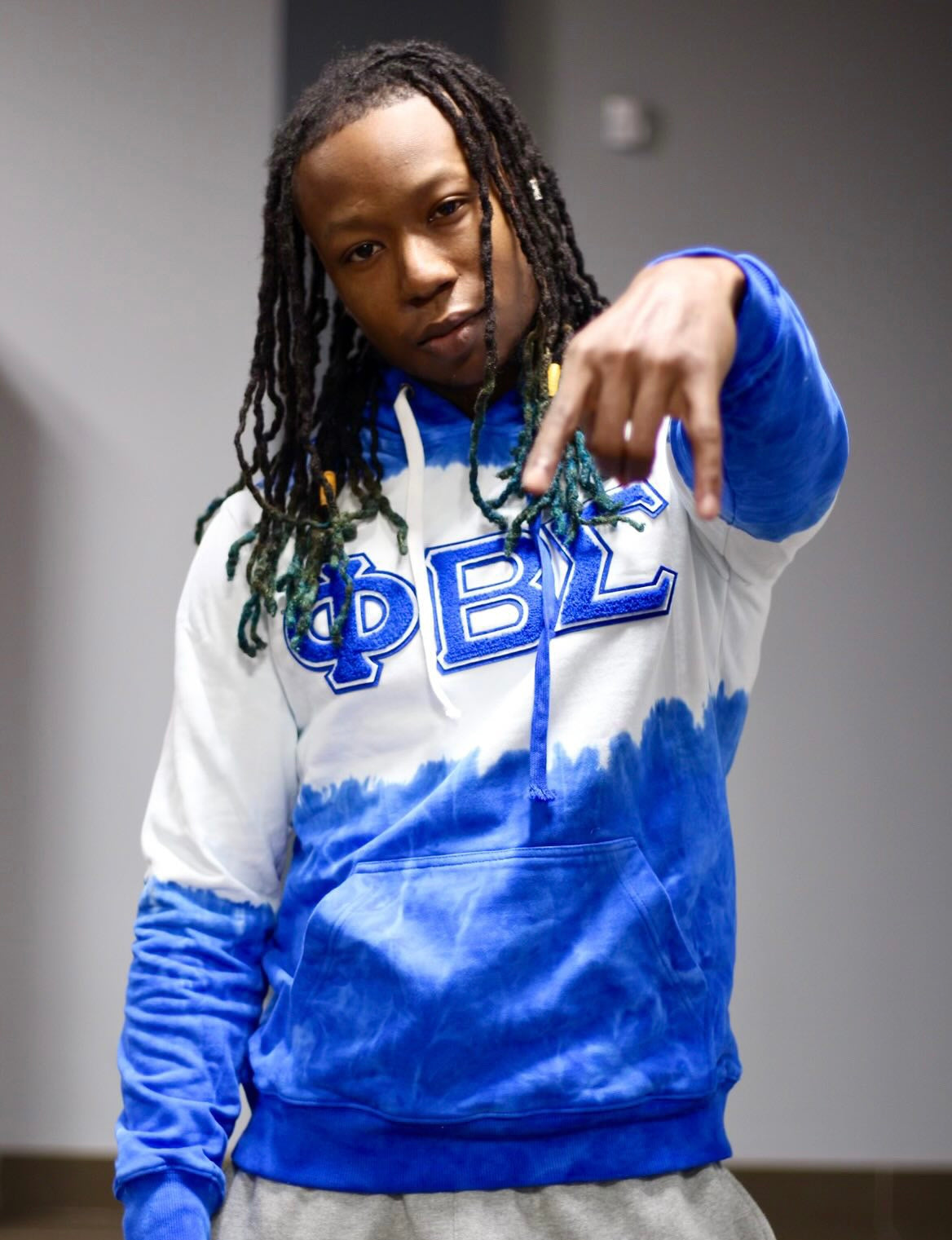 Phi Beta Sigma Tie Dye Chenille Hoodie