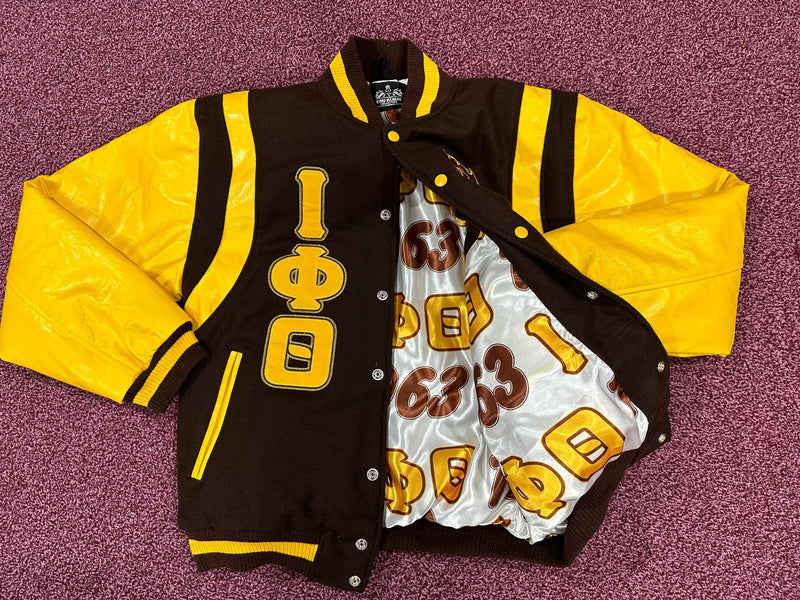 Iota Wool And Leather Letterman Jacket