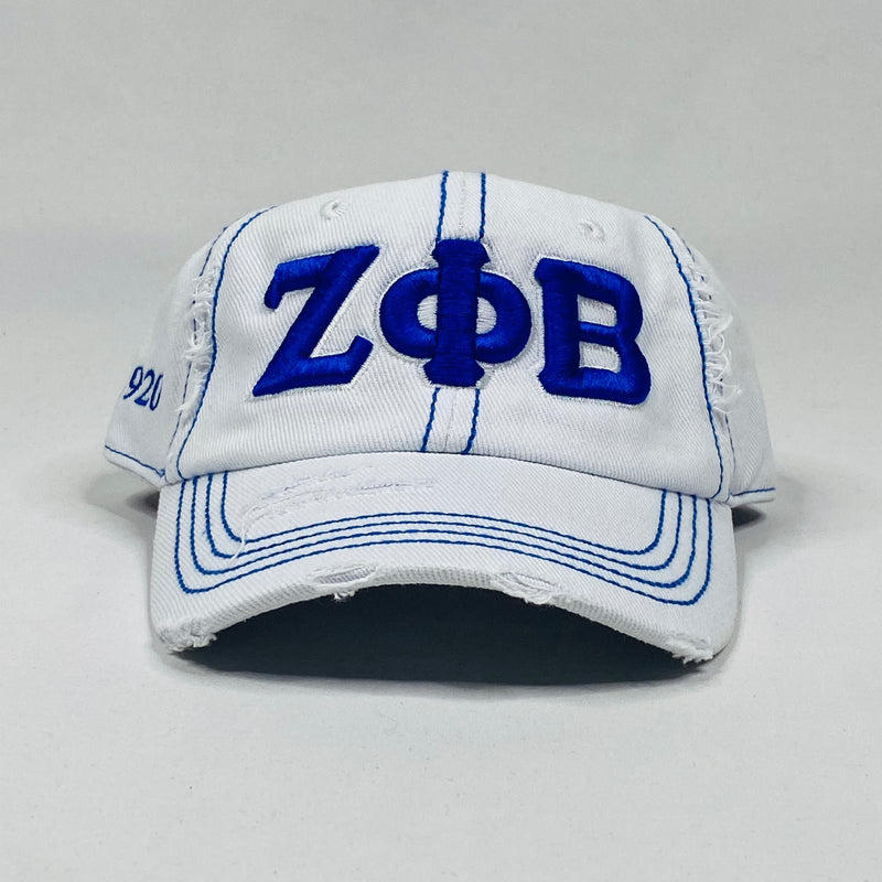 Zeta White Denim Hat