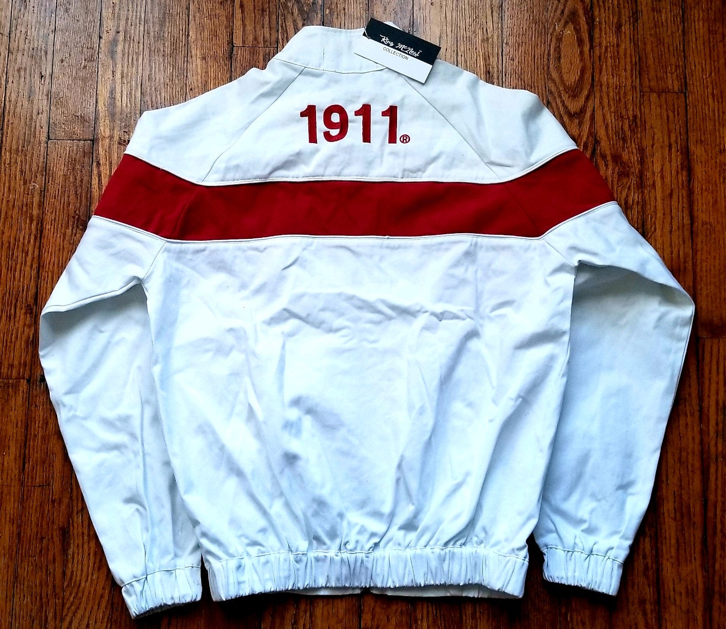 Kappa White Denim and Red Suede Jacket