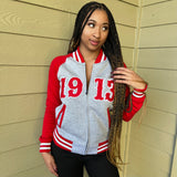 Delta 1913 Grey Fleece Letterman Jacket
