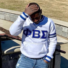 Phi Beta Sigma White Chenille Crewneck