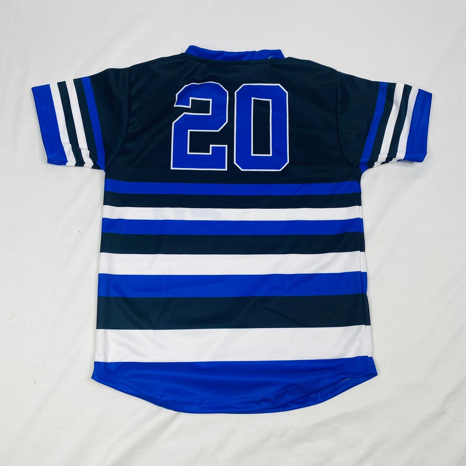Finer Black Striped Baseball Jersey