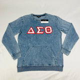 Delta Denim Chenille Crewneck