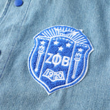 Zeta Denim Bomber Jacket Read Description