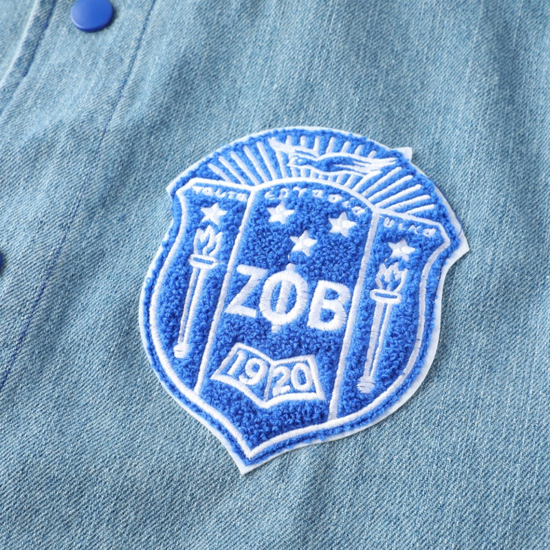Zeta Denim Bomber Jacket Read Description