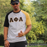 Alpha Letter Grey Opposite Sleeve Premium Shirt