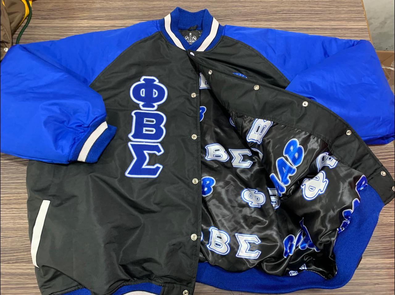 Sigma Black Bomber Jacket Custom Lining