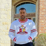 Kappa Crest Striped Chenille Crewneck