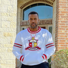 Kappa Crest Striped Chenille Crewneck