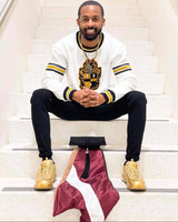 Alpha White Crest Chenille Crewneck