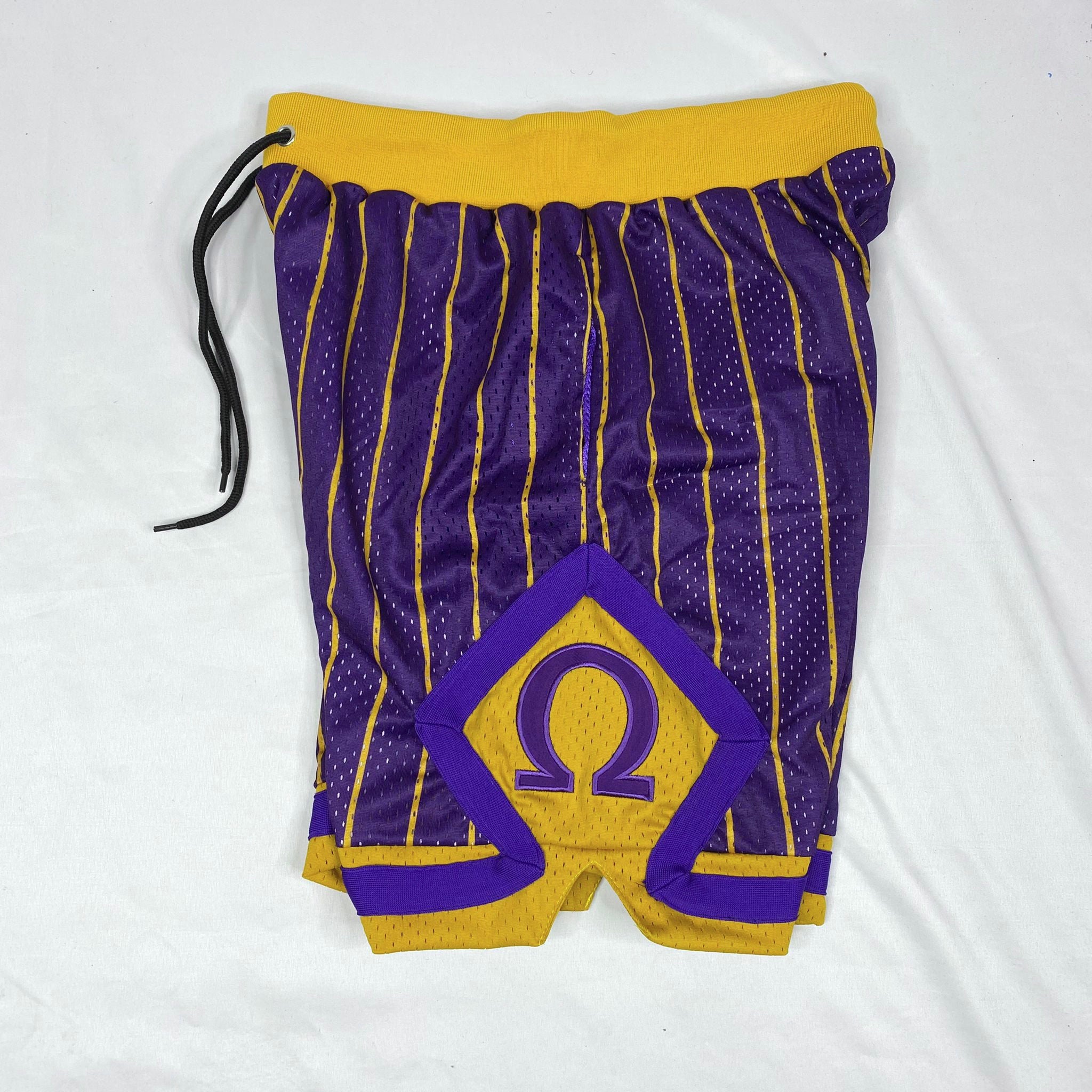 Omega Pinstripe Heavy Mesh Basketball Shorts