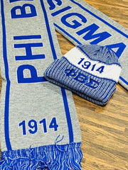 Grey Sigma Scarf and Hat Set