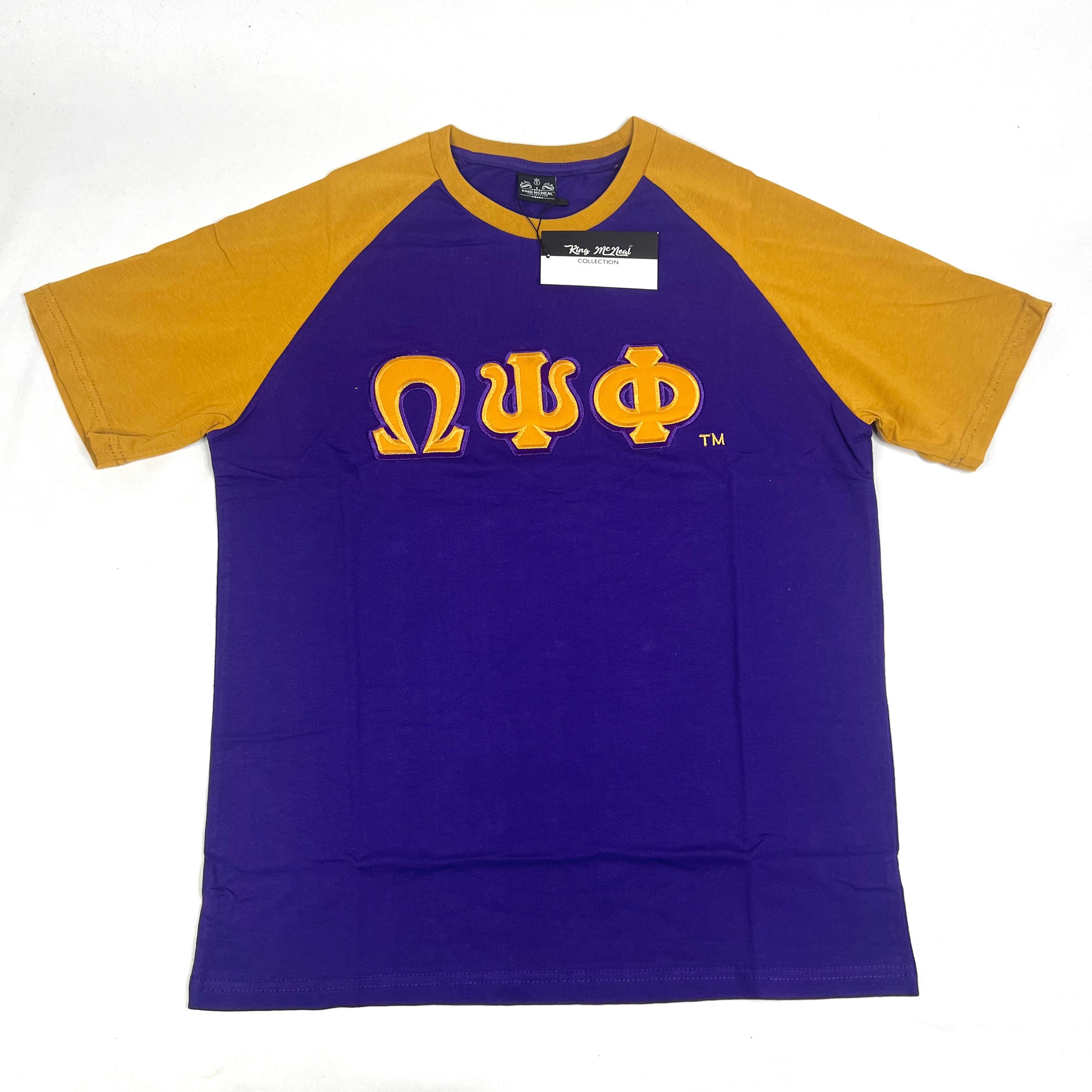Omega Psi Phi Letter Raglan Premium Shirt