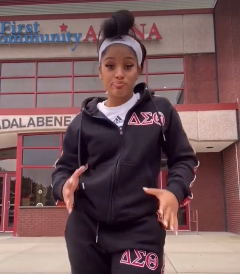 Delta Black Tapered Sweatsuit Jacket (Unisex Size)