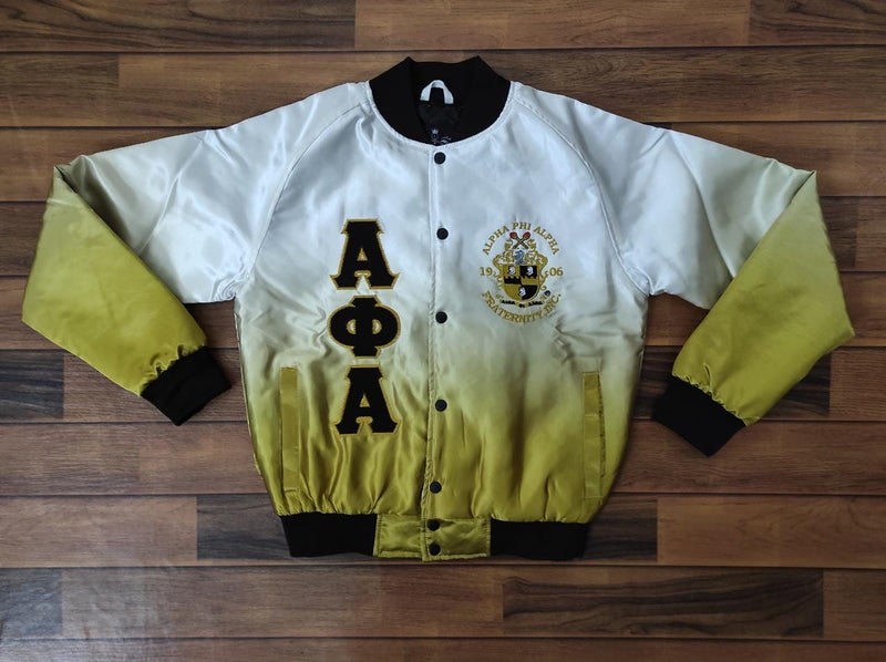 Alpha Phi Alpha Faded Bomber Jacket