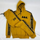 Alpha Gold Tapered Sweatsuit Jacket