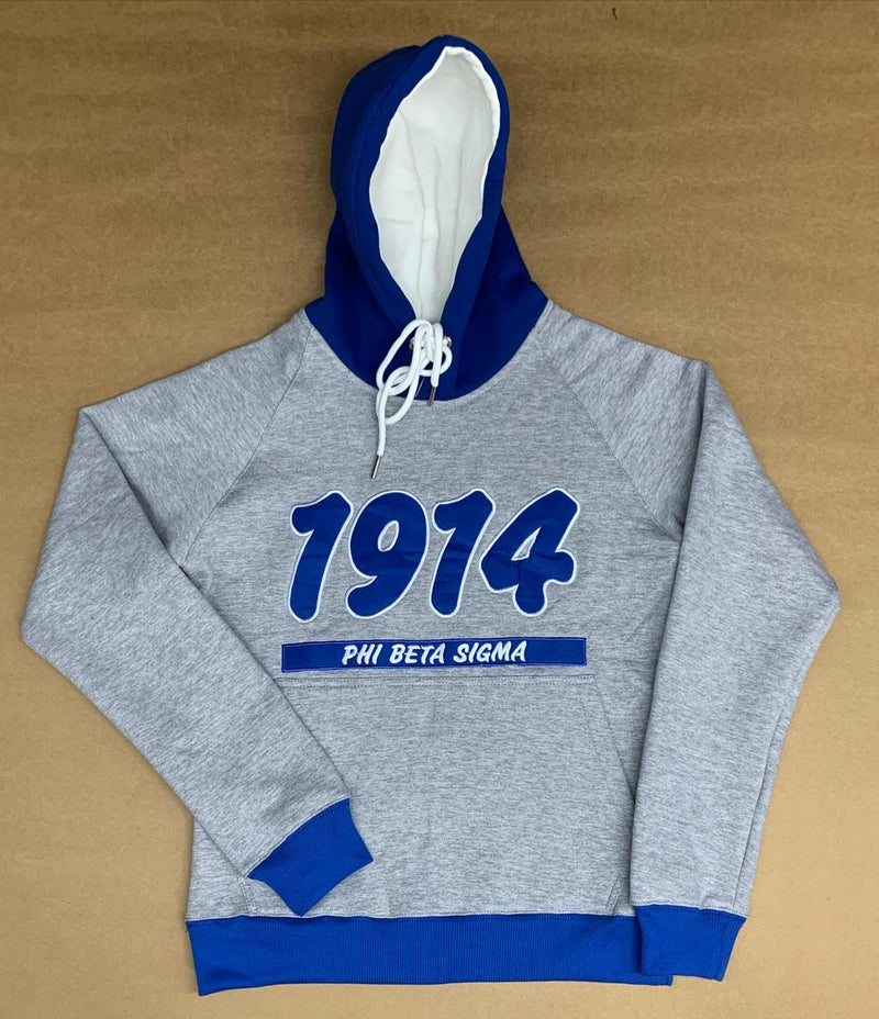 Grey 1914 Phi Beta Sigma  Hoodie