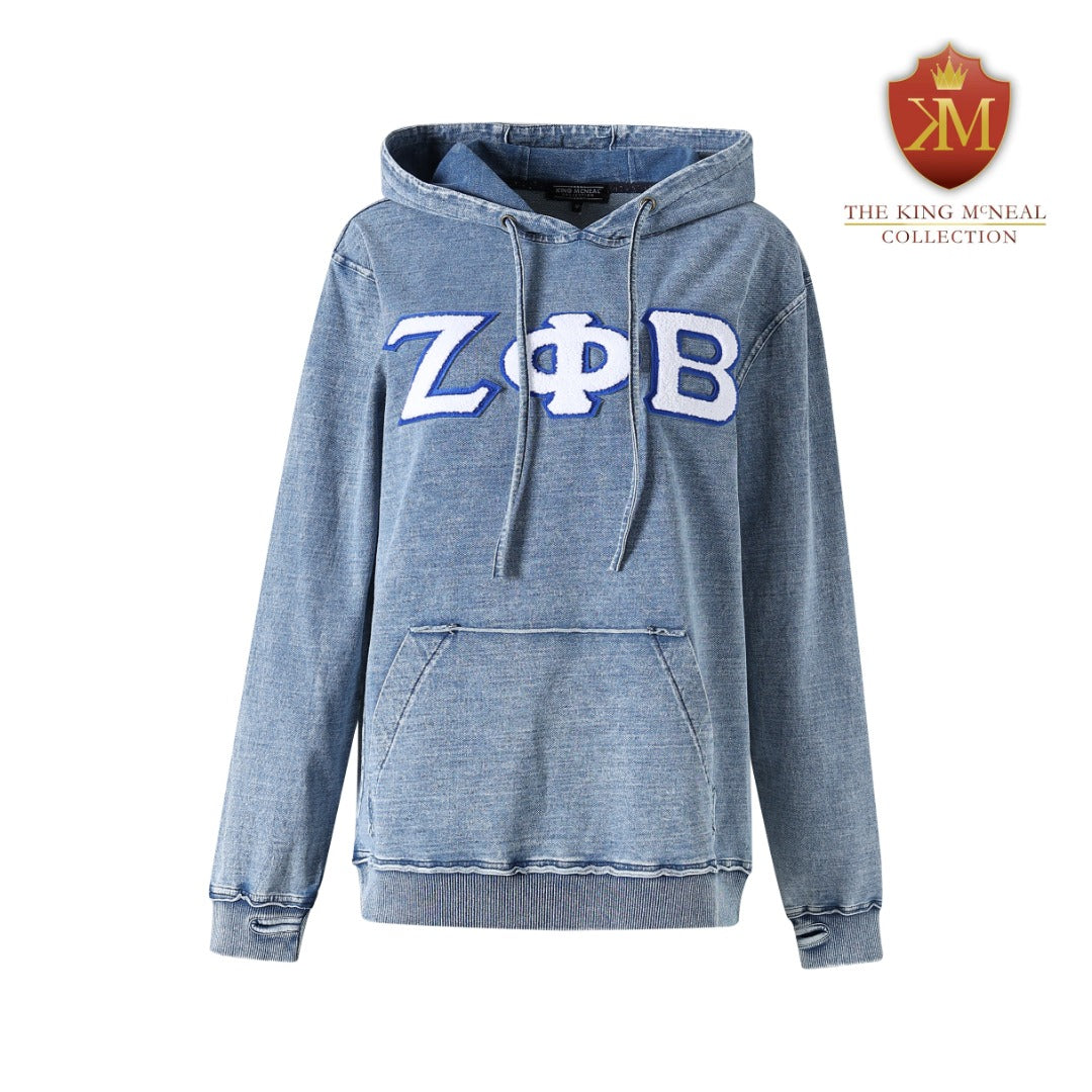 Zeta Chenille Denim Hoodie