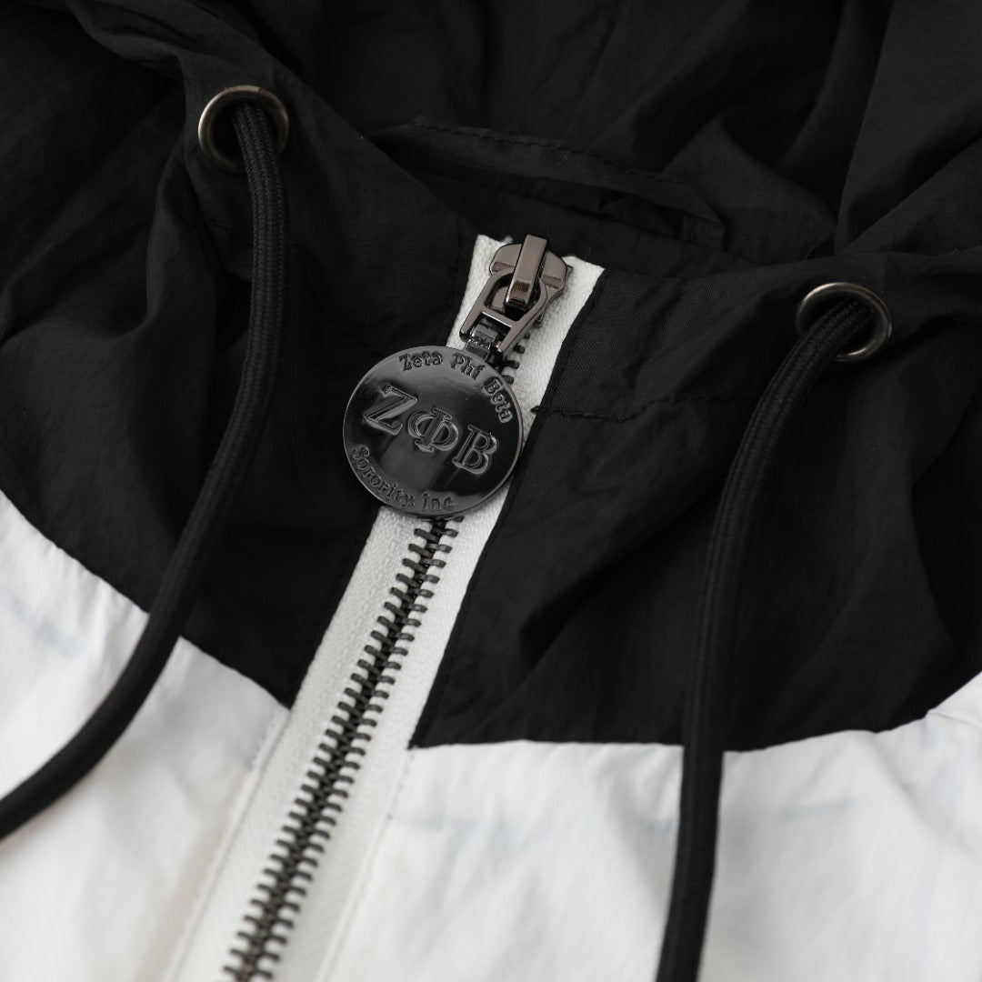 Zeta Black Half Zip Windbreaker Jacket