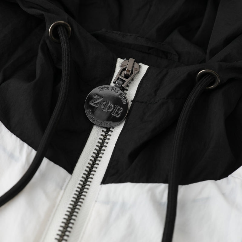 Zeta Black Half Zip Windbreaker Jacket