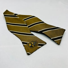 Black and Old Gold Alpha Monogram BowTie