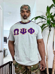 Omega Psi Phi Letter Grey Premium Shirt