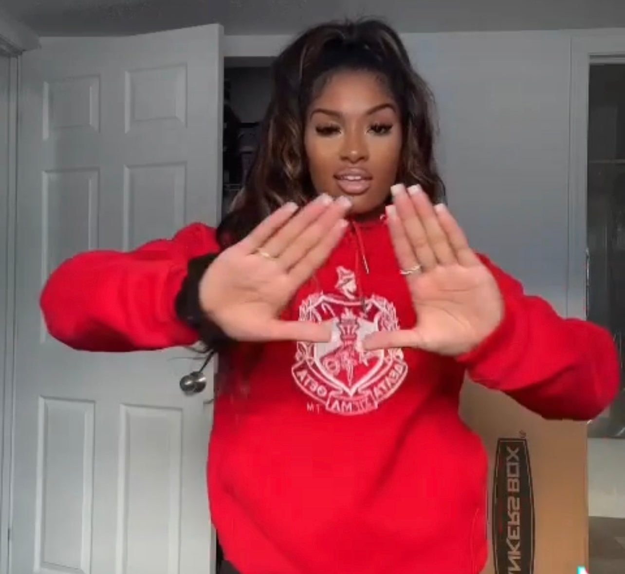 Delta Red Premium Crest Hoodie