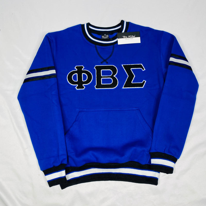 PBS Stripe Letter Chenille Crewneck