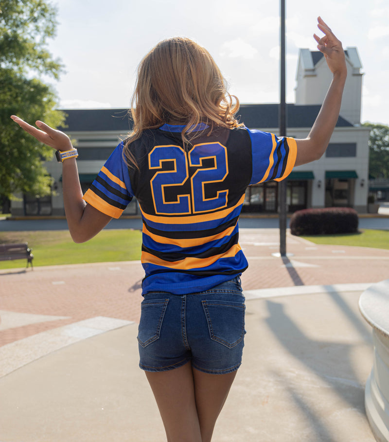 Sigma Gamma Rho Black Striped Baseball Jersey