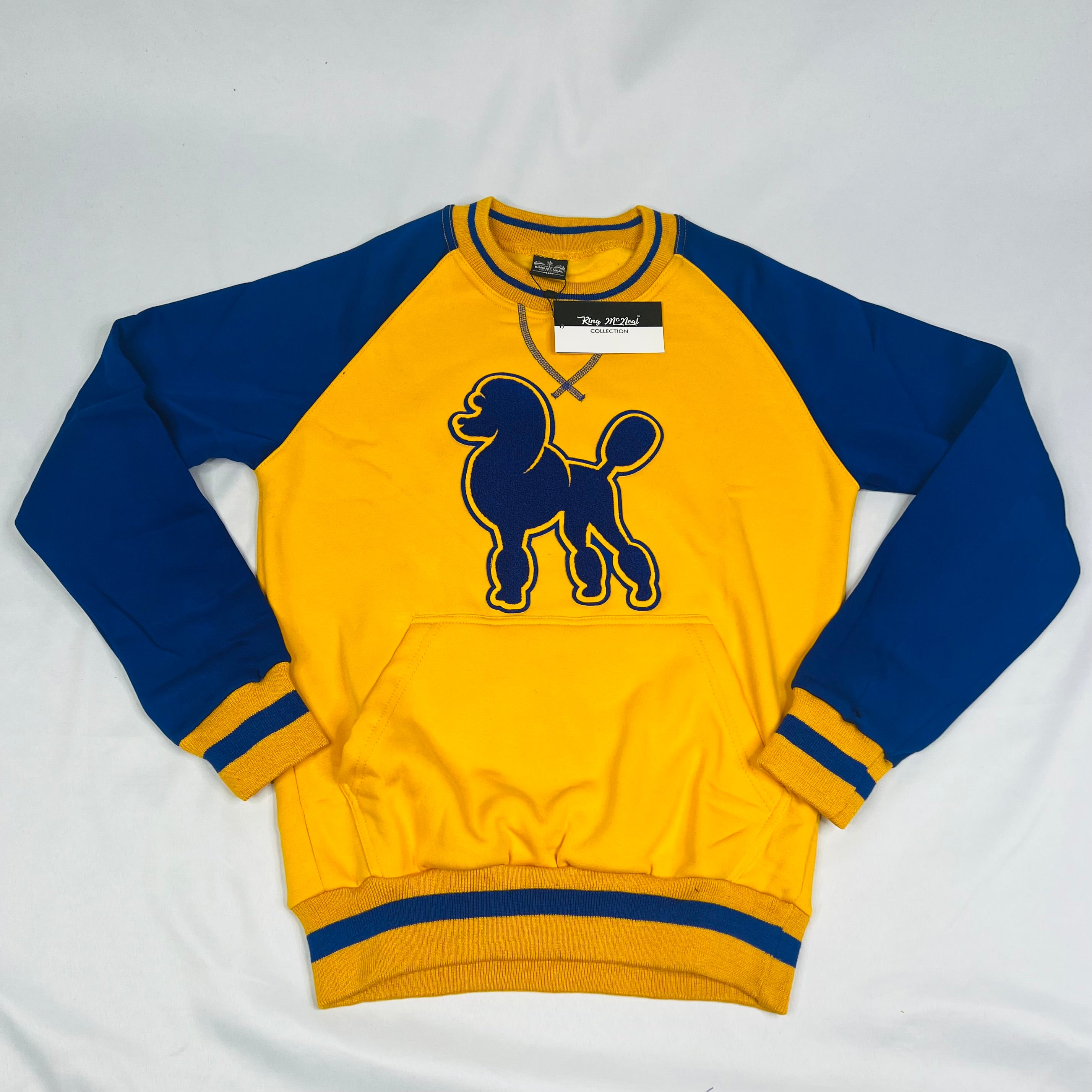 SGRho Chenille Poodle Pocket Crewneck