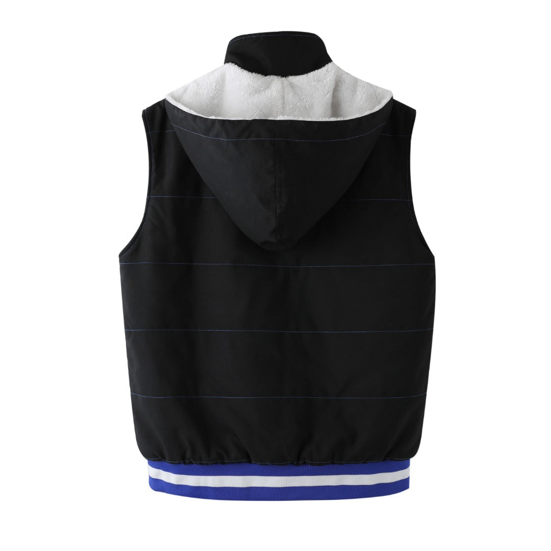 Zeta Hooded Puffer Vest Sherpa Lining Read Description