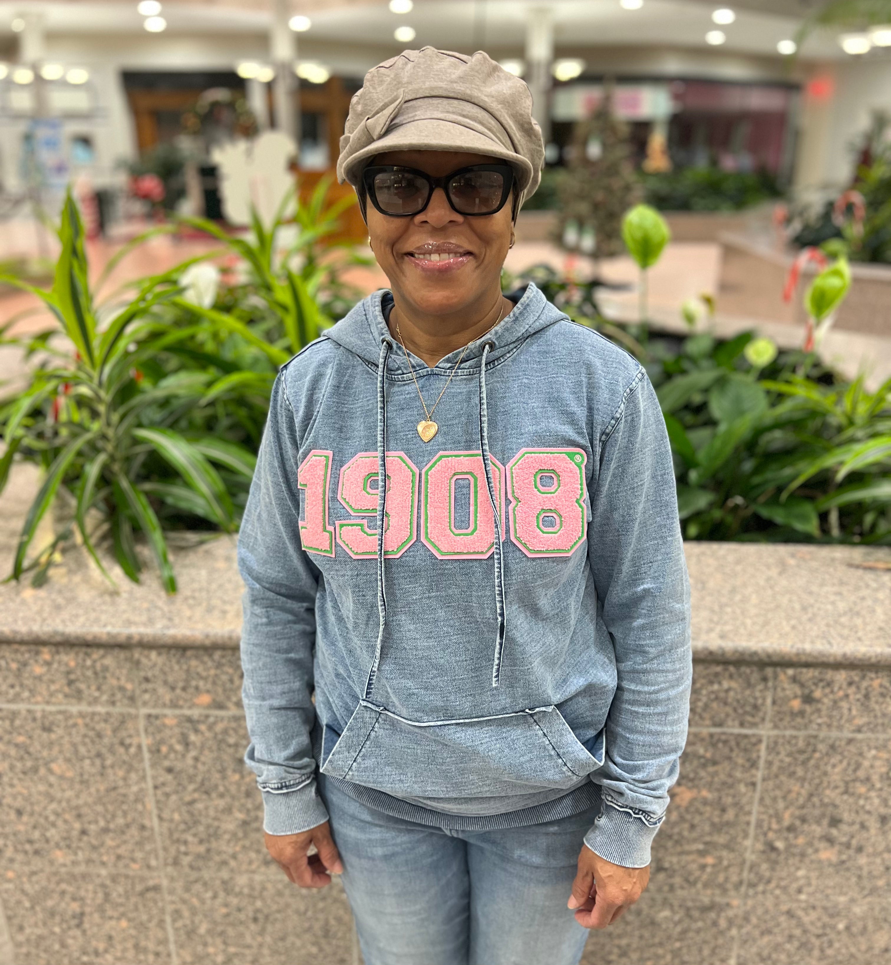 AKA 1908 Chenille Denim Hoodie – The King McNeal Collection AKA 1908 Chenille Denim Hoodie – The King McNeal Collection