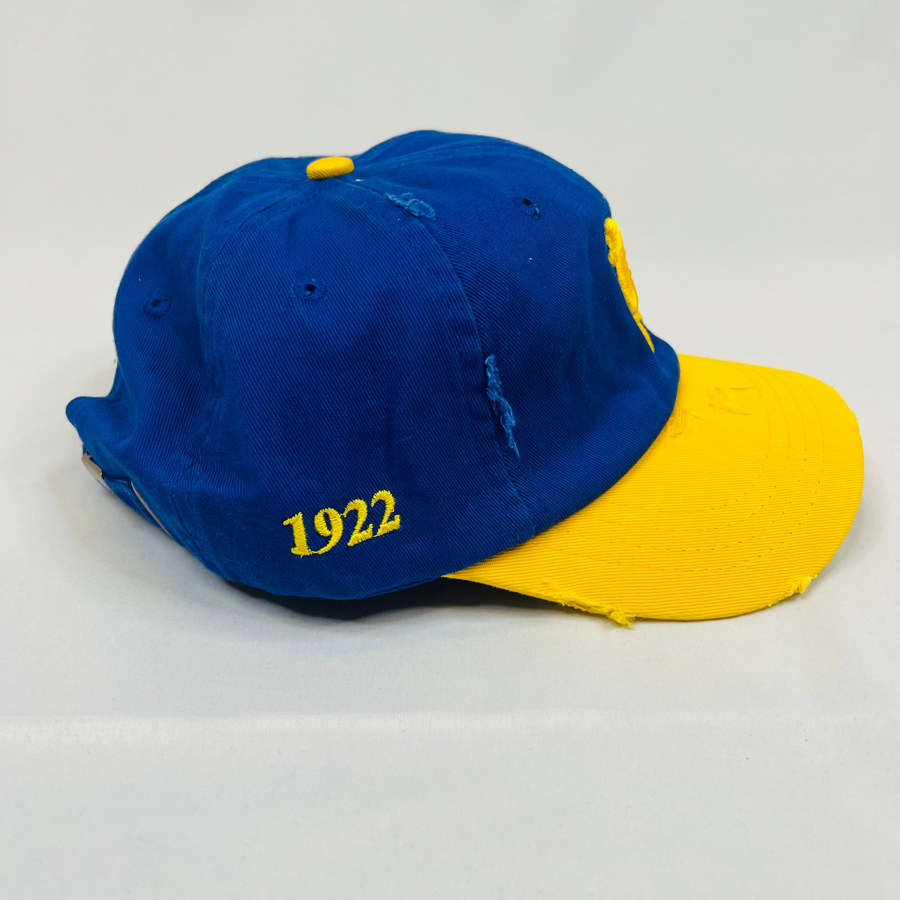 “Poodle” SGRho Yellow Gold & Royal Blue Hat