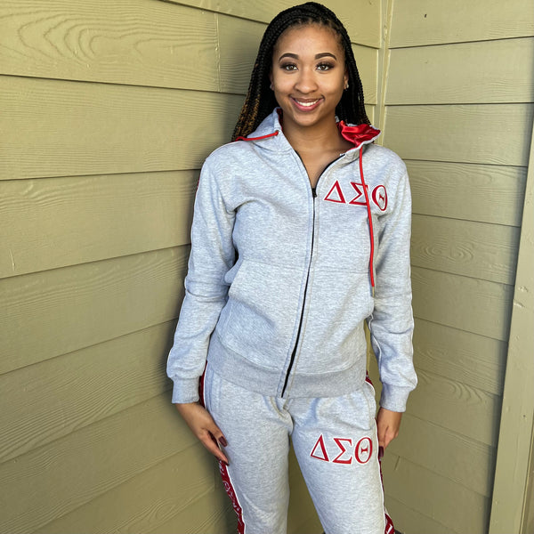 Delta Grey Tapered Sweatsuit Jacket (Unisex Size)