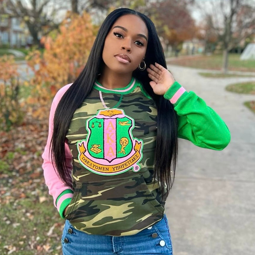 AKA Camo Chenille Crewneck (Unisex Size)