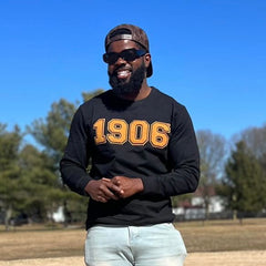 Alpha 1906 Black Chenille Crewneck