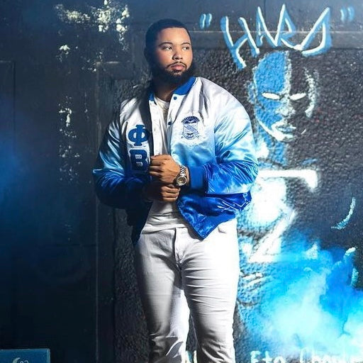 Phi Beta Sigma Faded Bomber Jacket