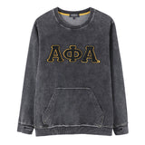 Alpha Denim Chenille Crewneck